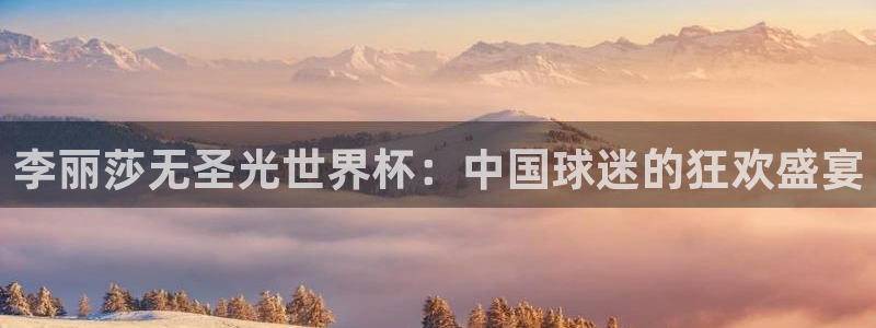 世界杯在线直播入口：李丽莎无圣光世界杯：中国球迷的狂欢盛宴