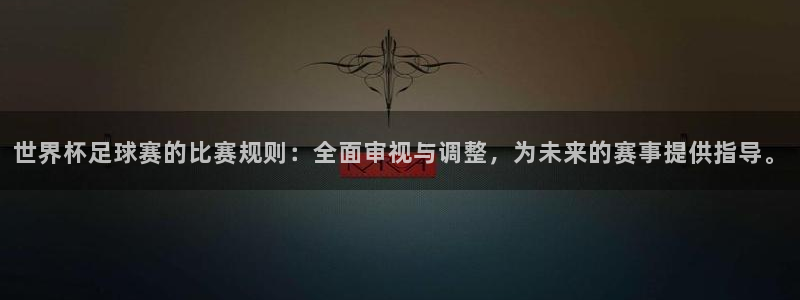 世界杯决赛预测：世界杯足球赛的比赛规则：全面审视与调整，为未来的赛事提供指导。